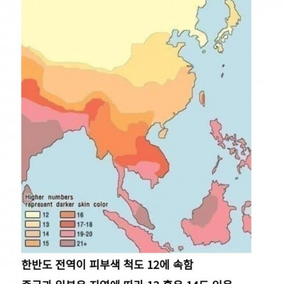 아시아에서 가장 하얗다는 한국인